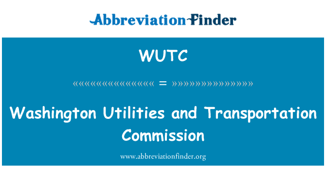 WUTC: 華盛頓公用事業和運輸委員會