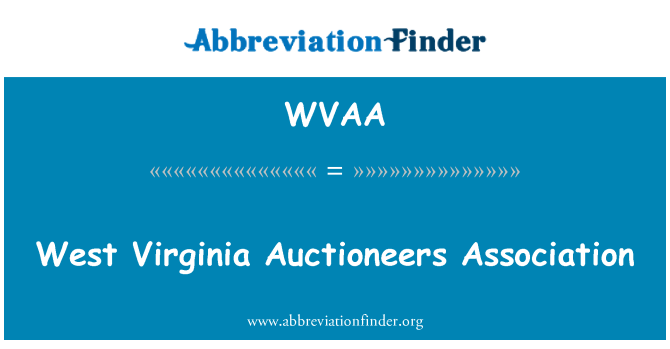 WVAA: West Virginia Auctioneers stowarzyszenia