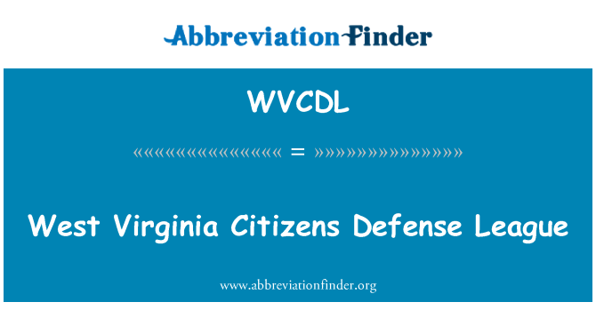 WVCDL: במערב-ורג'יניה אזרחי הליגה להגנה
