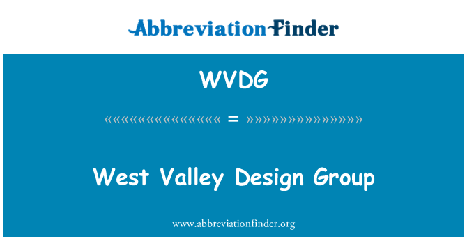 WVDG: West Valley Design Group