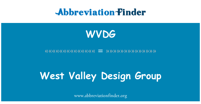 WVDG: West Valley Design Group