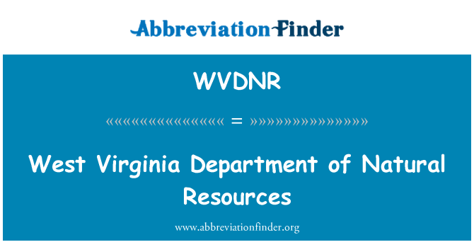 WVDNR: West Virginia Department univerze naravnih virov