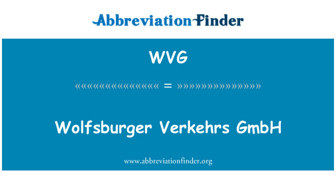 WVG: Wolfsburger Verkehrs GmbH