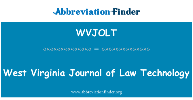 WVJOLT: Punent Virginia Ġurnal tal-liġi tat-teknoloġija