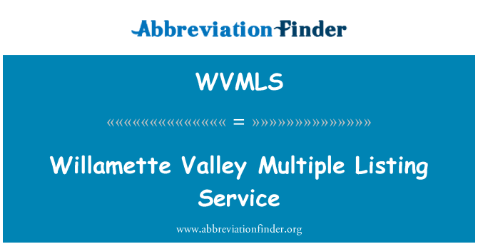 WVMLS: Willamette Valley Service inter-agences