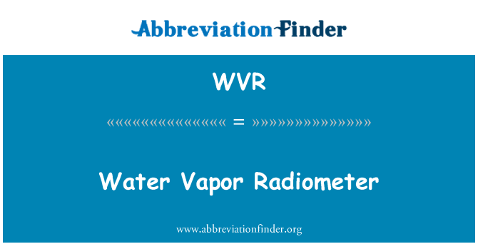 WVR: Radiometr vodní páry
