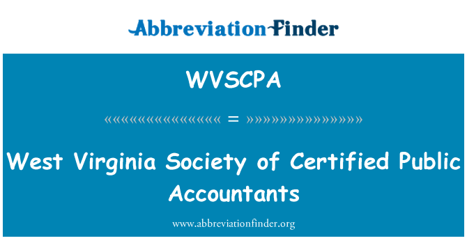 WVSCPA: West Virginia societatea de contabili publici