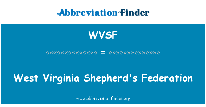 WVSF: West Virginia Shepherd's Federation