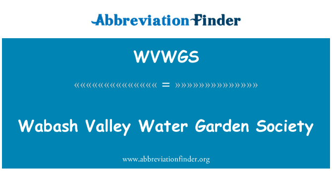 WVWGS: Wabash Valley Water Garden Society