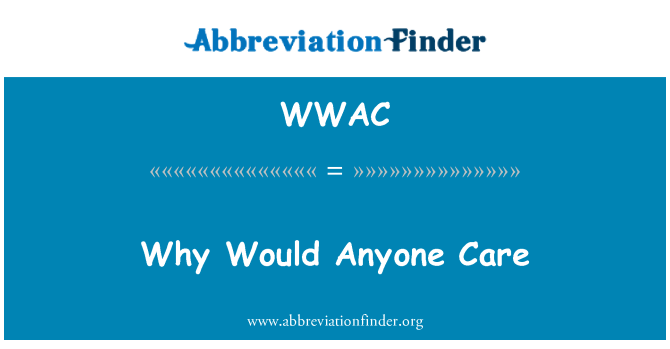 WWAC: Għaliex kien xi ħadd kura