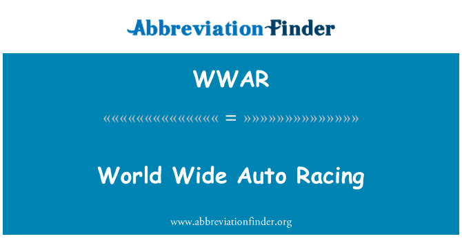 WWAR: 世界広い自動車レース