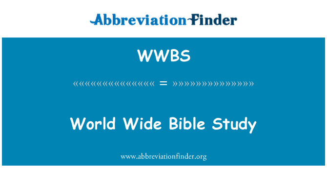WWBS: Studio della Bibbia ampio mondo