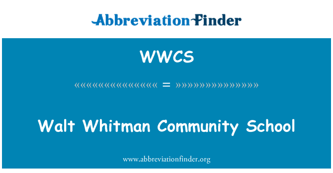 WWCS: Walt Whitman Community School