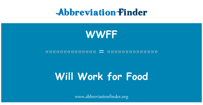 WWFF: Bydd yn gweithio ar gyfer bwyd