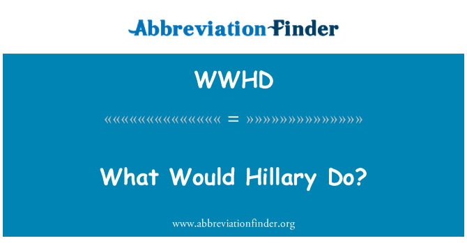 WWHD: Apa menginap Hillary Do?