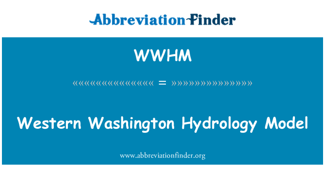 WWHM: Model hidrologi Barat Washington