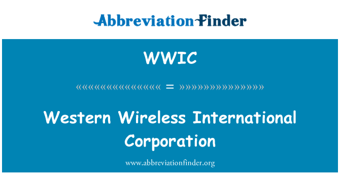 WWIC: התאגיד הבינלאומי אלחוטית המערבי