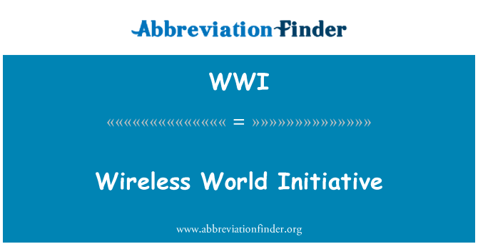 WWI: Iniciativa de món sense cables