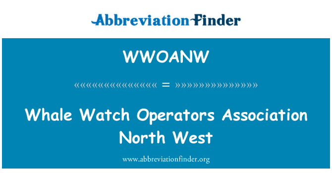 WWOANW: Whale Watch Operators Association North West