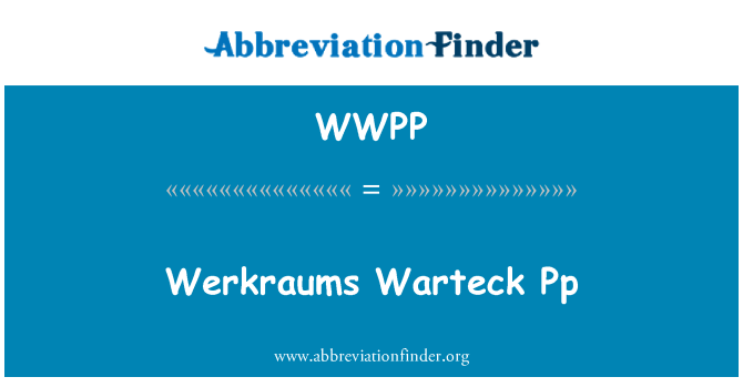 WWPP: Werkraums Warteck Pp