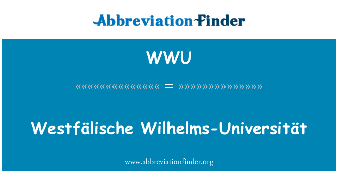 WWU: Westfälische Wilhelms-Universität