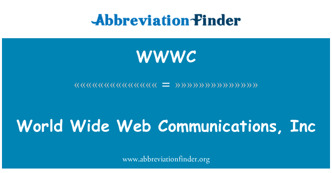 WWWC: World Wide Web Communications, Inc