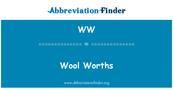 WW: پشم Worths