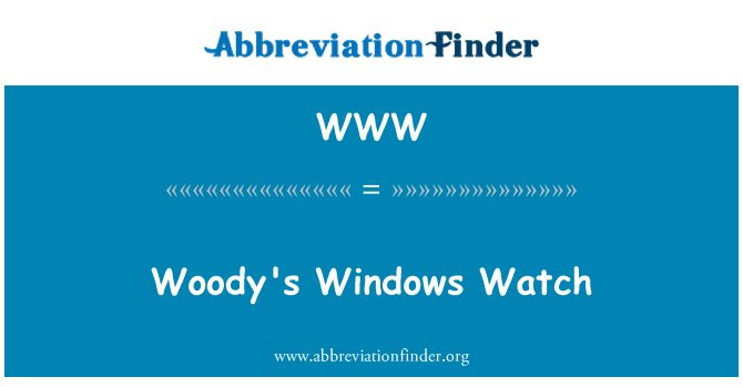WWW: Woody Windows sledovat