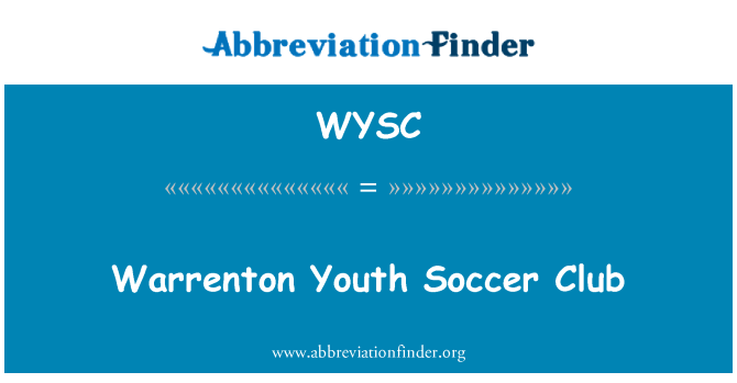 WYSC: מועדון כדורגל Warrenton צעירים