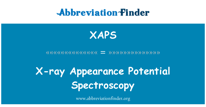 XAPS: X 선 모양 잠재적인 분광학