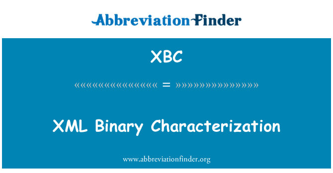 XBC: XML-binære karakterisering