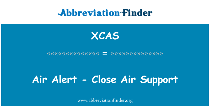 XCAS: Aire alerta - estret suport aeri