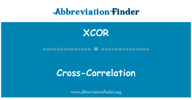 XCOR: Cross-korrelazzjoni