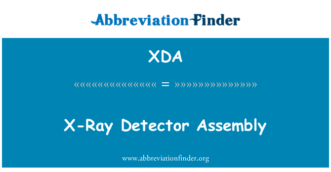 XDA: Montaż detektora X-Ray