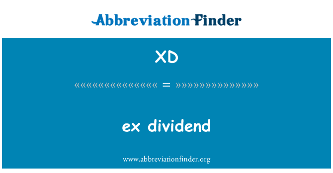 XD: ex dividendy