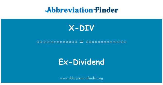 X-DIV: पूर्व लाभांश