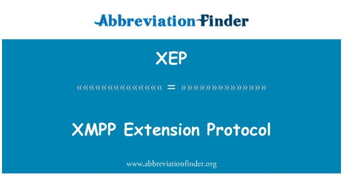 XEP: בפרוטוקול XMPP סיומת