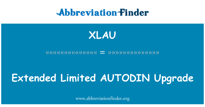 XLAU: مدد الترقية AUTODIN المحدودة