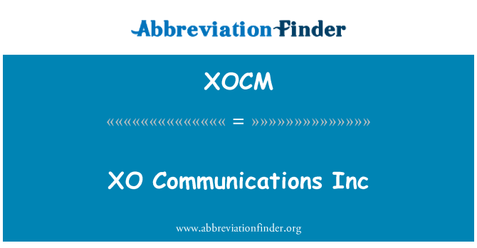 XOCM: شركة الاتصالات XO