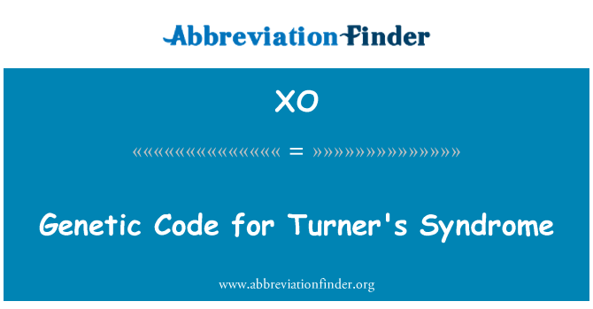 XO: Geneetiline kood Turneri sündroom