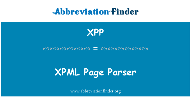 XPP: XPML oldal elemző