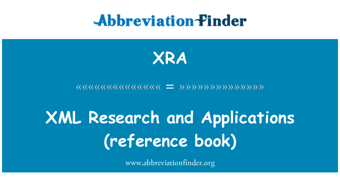 XRA: XML rechèch ak aplikasyon pou (referans liv)