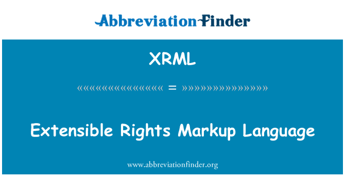 XRML: 可延伸版權標記語言