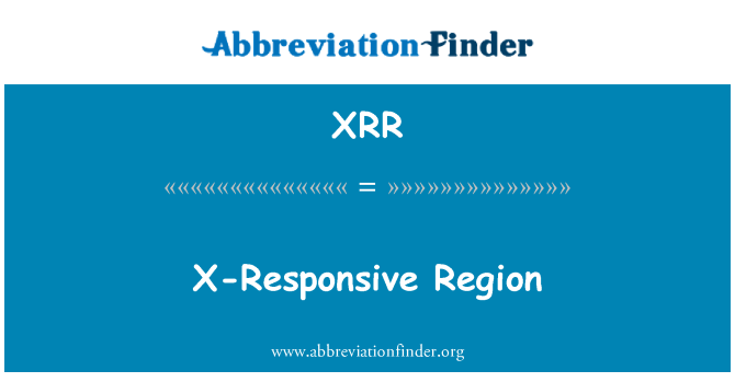 XRR: X-odpowiadający regionu