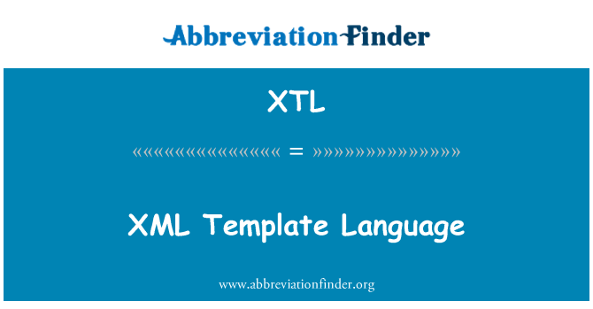 XTL: XML Template bahasa