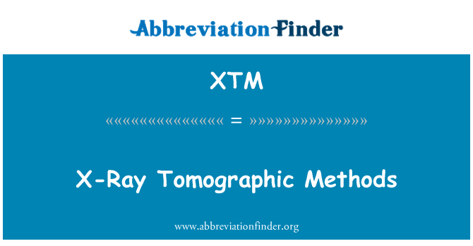 XTM: Rentgenové tomografické metody