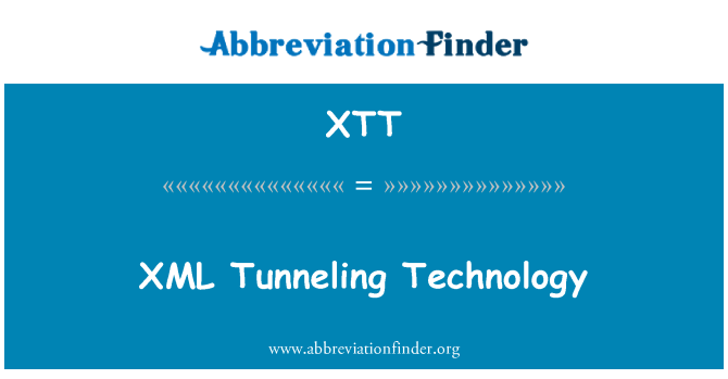 XTT: Tuneliranje tehnologijo XML