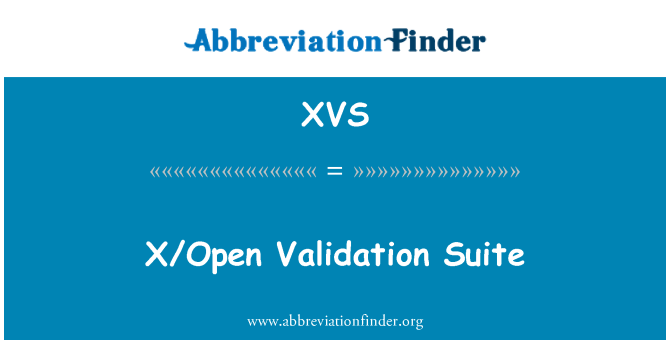 XVS: X / avatud valideerimise sviit