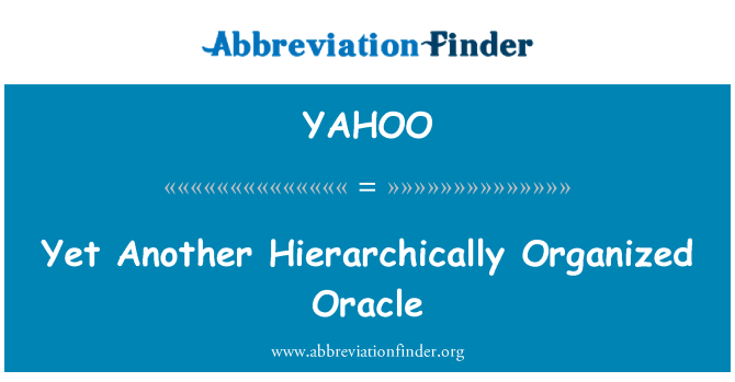 YAHOO: Għadhom ieħor Hierarchically organizzati Oracle għad