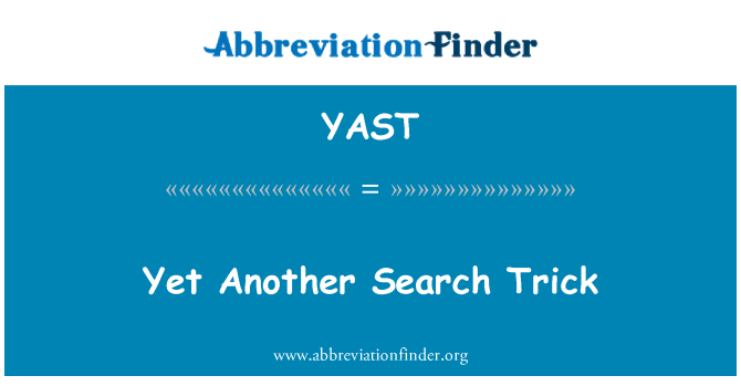YAST: Encore yon lòt Recherche tour